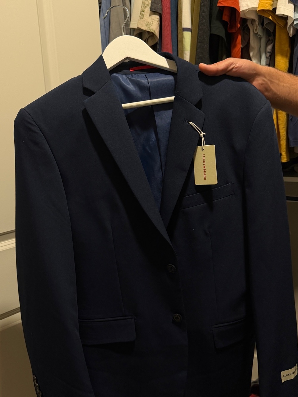 Lucky Brand Men's Dark Navy Two-Button Suit Jacket